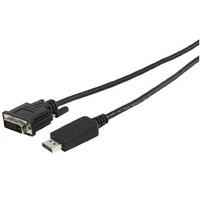 FDL 3 Mtr DISPLAY PORT TO DVI-D CABLE - M-M 20 pin DisplayPort plug to DVI-D Plug, Moulded Housing, double shielded, AWG28, Moulded Construction, Plug
