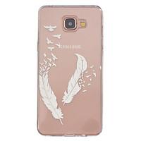 Feather Pattern TPU Relief Back Cover Case for Galaxy A3(2016)(Galaxy A3(2016)) / Galaxy A5(2016)(Galaxy A5(2016))