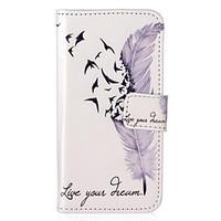 Feather Pattern Embossed PU Leather Case for iPhone 5/iPhone 5S/iPhone SE