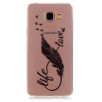 Feathers Bread Relief TPU Transparent Soft Phone Case foe Samsung Galaxy A3(2016)/A5(2016)