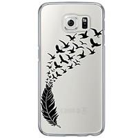 Feathers Pattern Soft Ultra-thin TPU Back Cover For Samsung Galaxy S7 Edge S7 S6 Edge S6 Edge Plus S6 S5 S4