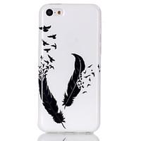 Feather Pattern TPU Soft Case for iPhone 5C