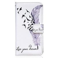 Feather Dream Pattern Embossed PU Leather Case for iPhone 6s 6 Plus