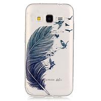 Feather PatternTransparent Soft TPU Back Case for Galaxy Grand Prime/Galaxy Core Prime