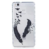 Feather Pattern Tpu Material Highly Transparent Phone Case For Huawei P9 P9 Plus Y5II Y6II