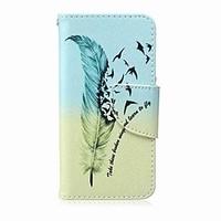 Feather Painting PU Phone Case for apple iTouch 5 6