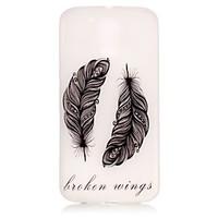 Feathers Pattern Relief Glow in the Dark TPU Phone Case for Motorola Moto G4 Play / G 4