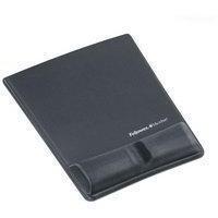 fellowes fabrik mouse padwrist support graphite