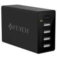 FEYCH Qualcomm Quick Charge 2.0 50W 5USB Ports Universal Power Adapter Charge Station with Cable for HUAWEI Mate 7 P7 P8 Samsung Galaxy Note4 Note5 