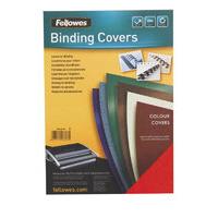 Fellowes Delta Leather Cardboard Binding Covers White 100 Pack