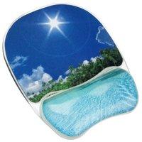 Fellowes Photo Gel Mouse Pad with Wrist Support - Tropical Beach