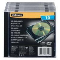 fellowes black cd jewel case 10pk