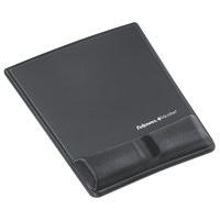 Fellowes Health-V Fabrik Mouse Pad Wrist Support - Graphite