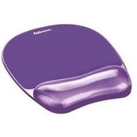 Fellowes Crystal Purple Mousepad & Wrist Rest