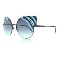 Fendi 0215S Sunglasses Matte Turquoise Black 0LB 53mm