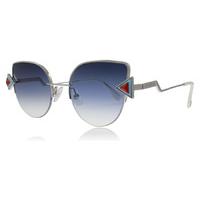 fendi ff0242s sunglasses silver blue scb 52mm