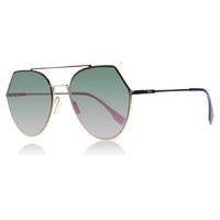 Fendi 0194S Sunglasses Gold Copper DDB 55mm