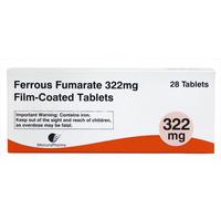 ferrous fumerate 322mg film coated 28 tablets