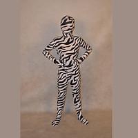 Festival/Holiday Costumes White/Black Printed Zentai Kid Lycra Fully Covered