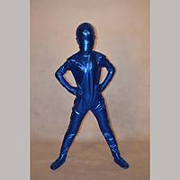 Festival/Holiday Costumes Blue Solid Zentai Kid Rubber Shine Fully Covered