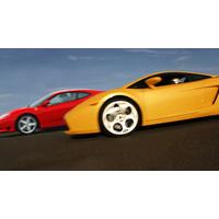 Ferrari versus Lamborghini Driving at Donington Park