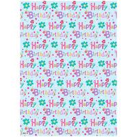 Female Design Happy Birthday Gift Wrap