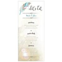 Feather Whimsy Menu Card