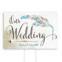 feather whimsy directional sign