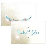 Feather Whimsy Names Large Rectangular Card