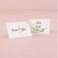 feather whimsy place card with fold