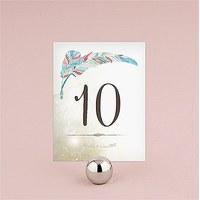 feather whimsy table numbers