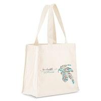 feather whimsy personalised tote bag