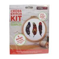 Feathers Cross Stitch Hoop Kit