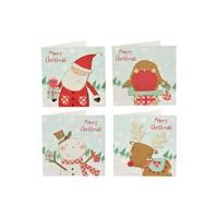 festive characters christmas cards 4 designs