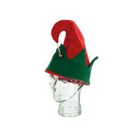 Festive 30cm Christmas Elf Hat - Red