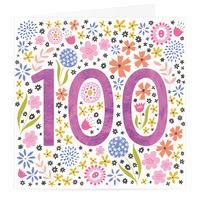 Female 100th Birthday Card