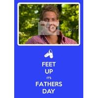 feet up its fathers day keep calm photo card