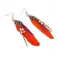 Feather Drop Earrings(Assorted Color)