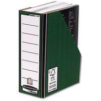 Fellowes Bankers Box Premium (A4+) Magazine File Fastfold (Green/White) - 1 x Pack of 10 Magazine Files