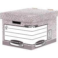 fellowes bankers box a4foolscap heavy duty standard storage box with l ...