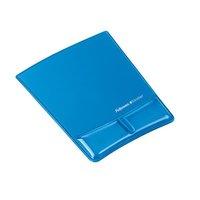 fellowes mouse padwrist support with microban protection blue