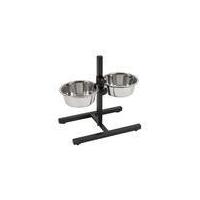 Feeding Station with 2 Bowls 1800 ml each, stainless steel