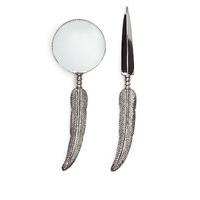 feather letter opener magnify glass