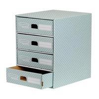 Fellowes Bankers Box (A4) 4 Drawer Unit (Green/White)