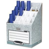 Fellowes Bankers Box System Roll Store Stand for Rolled Documents Grey (Single)