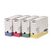 Fellowes Bankers Box (A4) 100mm Transfer File (Assorted Colours) - 1 x Pack of 12 Transfer Files