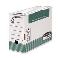 Fellowes Bankers Box 120mm (Foolscap)Transfer File (Green) - 1 x Pack of 10 Transfer Files