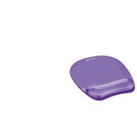 Fellowes Gel Crystal Mouse Pad/Wrist Rest (Purple)