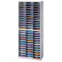 Fellowes (A4) Literature Sorter Melamine-Laminated Shell with 72 Compartments (2x36 Sorters)