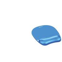 fellowes crystal gel mouse padwrist rest blue
